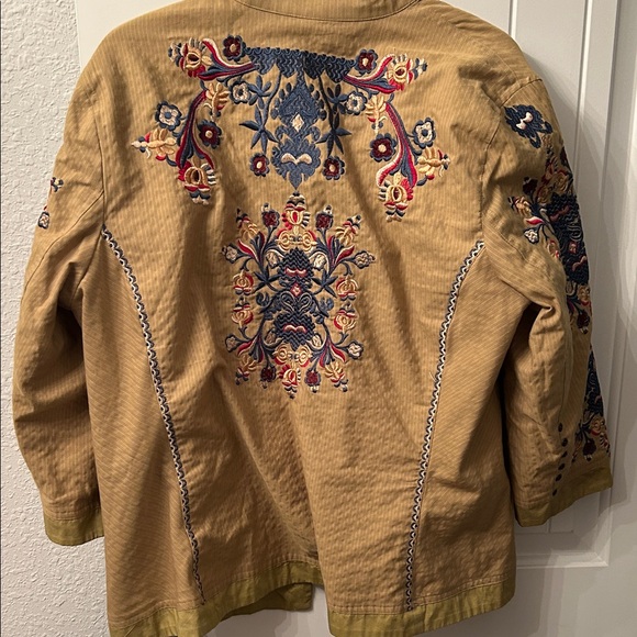 Coldwater Creek khaki Embroidered Utility Jacket - Picture 9 of 16